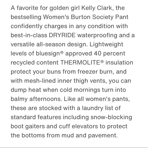 [SOLD] Burton Snowboard Pants (XS) - Picture 5 of 16